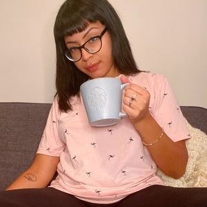 Denim & Flower Flamingo Top 🦩